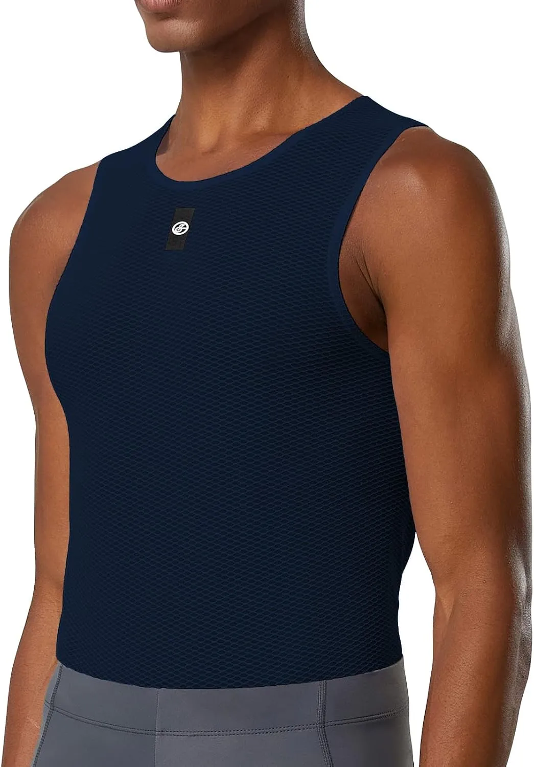YKYWBIKE Men's Cycling Base Layer Sleeveless Cycling Jersey Men Quick Dry Bicycle Undershirt Mesh Bike Base Layer Vests