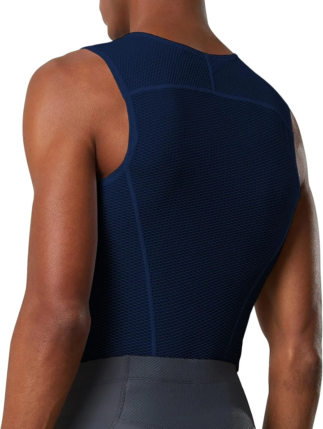 YKYWBIKE Men's Cycling Base Layer Sleeveless Cycling Jersey Men Quick Dry Bicycle Undershirt Mesh Bike Base Layer Vests