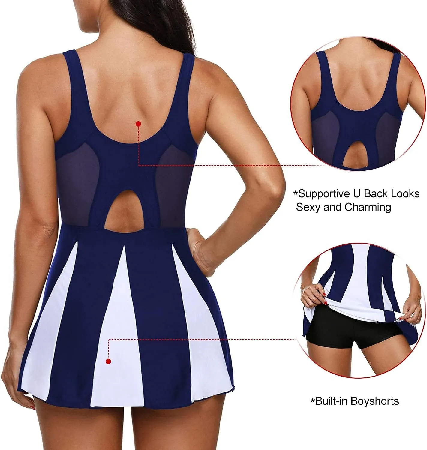 Zando Swim Suits for Women 2025 Swim Dress Womens SwimsuitsBathing Suits Swim Skirt One Piece Swimsuit Tummy Control